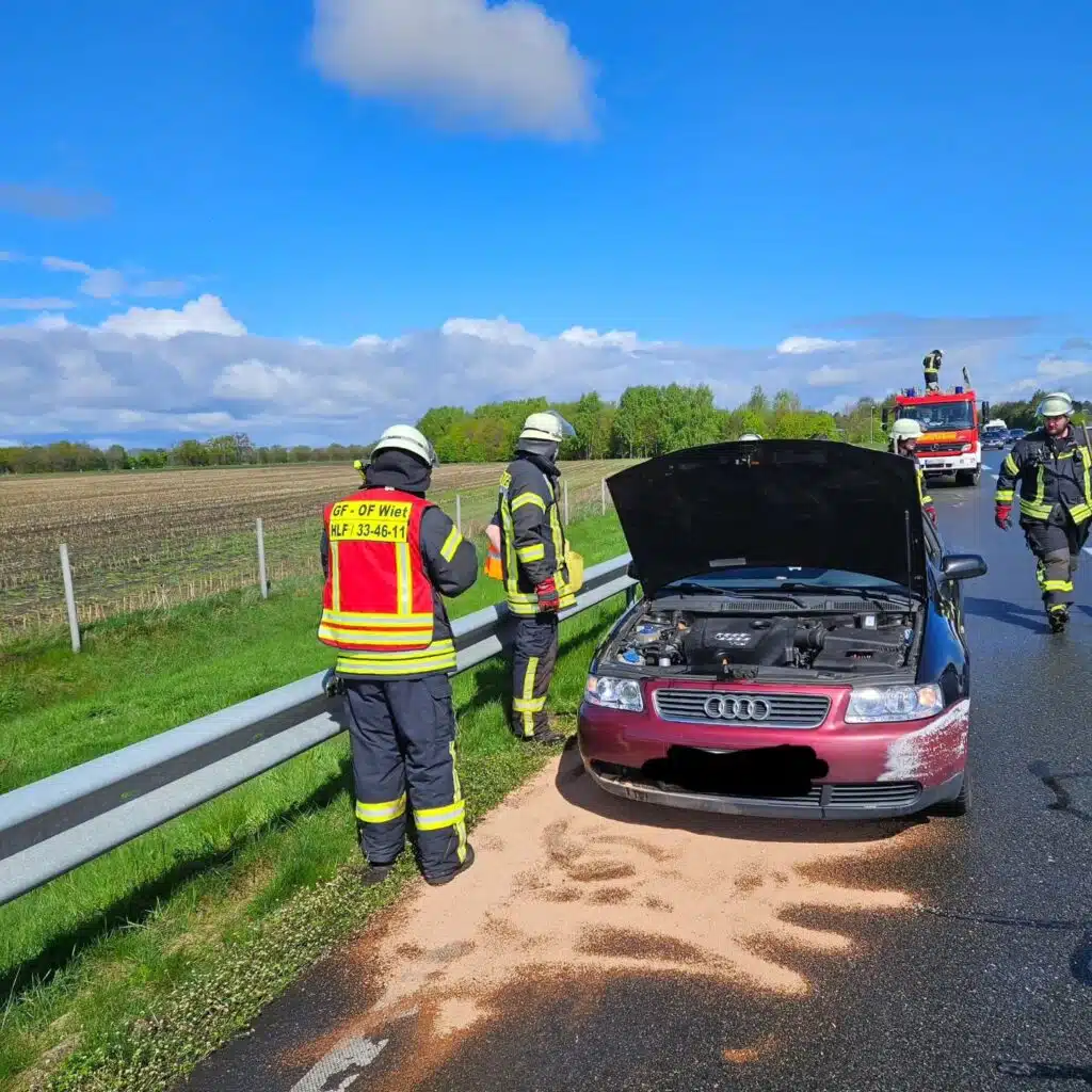 defekter PWK auf Seitenstreifen